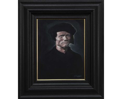 * FRANK MCFADDEN (SCOTTISH b. 1972),PORTRAIT oil on canvas, signedimage size 46cm x 36cm, overall size 72cm x 62cm Framed and