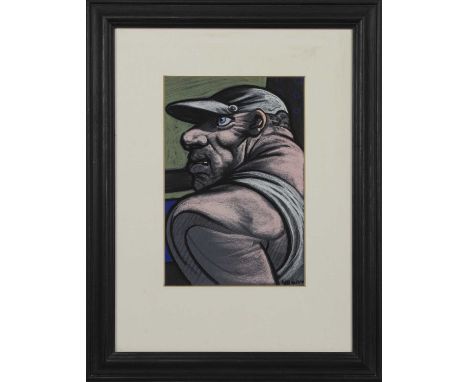 * PETER HOWSON OBE (SCOTTISH b. 1958),PATRIOTpastel on paper, signedimage size 31cm x 20cm, overall size 56cm x 43cm Mounted,