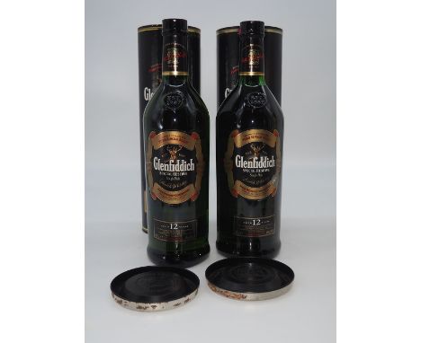 2x bottles of Glenfiddich 12 year old single malt scotch whisky