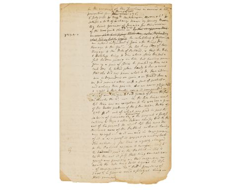 Western Caribbean, Mosquito Coast.- [An account of the Miskito Kingdom (Mosquito Coast)], manuscript, 13pp., part only, incom