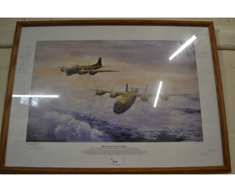 Leslie Matthews - aircraft print 100 Group Sets Out to Confound, framed and glazed