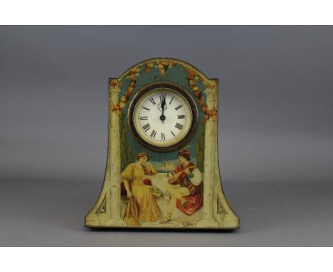 Tin mantel clock