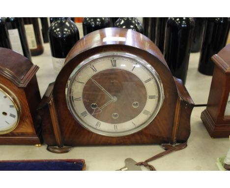Smiths walnut cased mantel clock (not running)