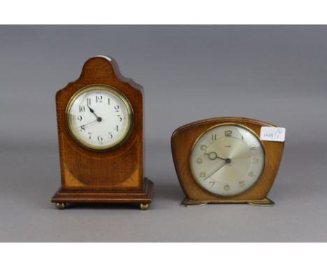 Edwardian mahogany mantel clock and 1930's clock