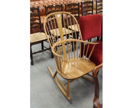 Ercol light coloured rocking chair