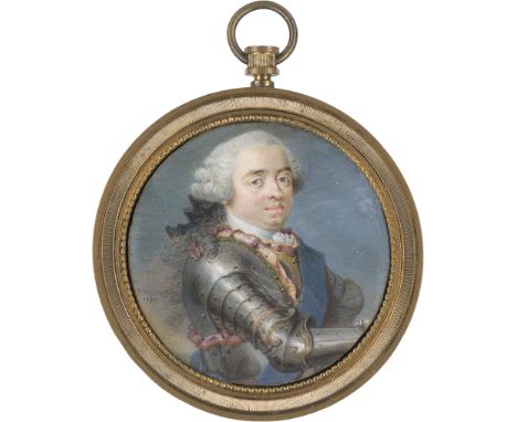 Mussard, Robert -- Miniatur Portrait des Stadhouder Willem IV. von Oranien (1711, Leeuwarden - 1751, Den Haag) mit gepuderter