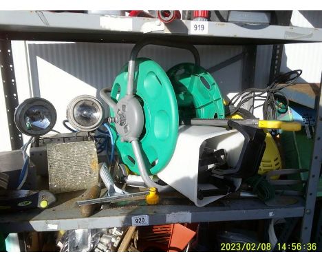 A good lot of garden items including Lighting pressure washer.