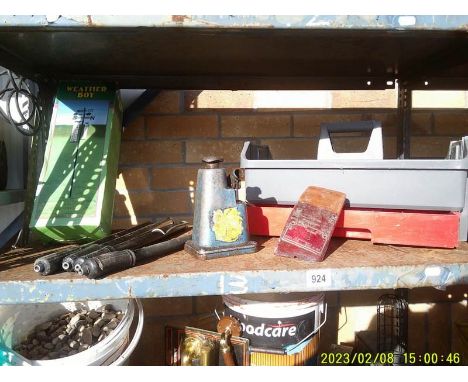 A quantity of vintage bicycle pumps, tool box etc., COLLECT ONLY.