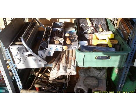 A shelf of tools and decorating set., COLLECT ONLY.