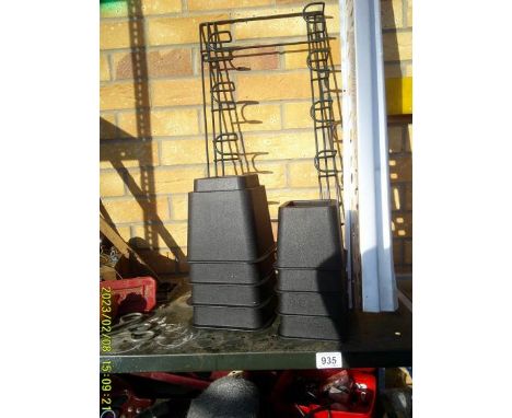 Eight stackable feet, a shoe rack and a tool rack, COLLECT ONLY