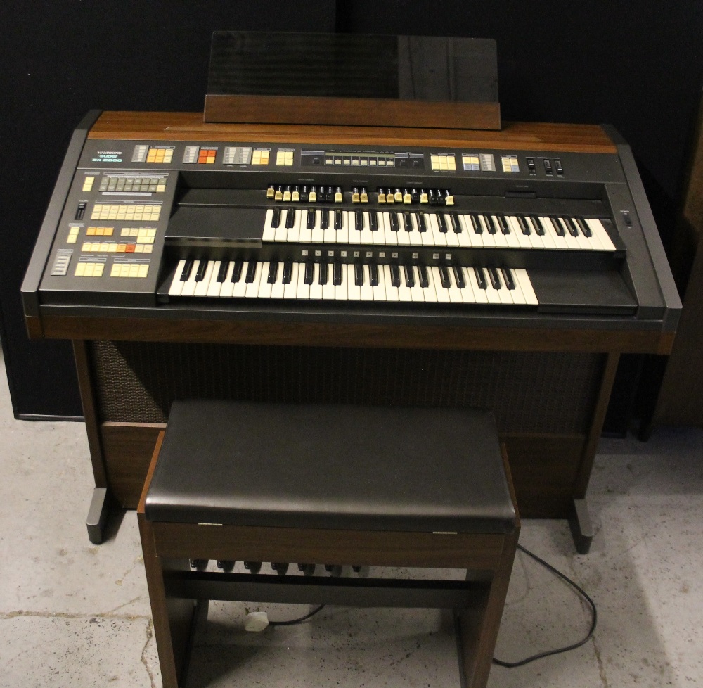 ORGAN - a Hammond Super SX-2000 keyboard organ with matching stool.