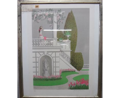 Denis Paul Noyer (French b.1940), La Fontaine, colour lithograph, signed, 60/175, 66cm x 46cm.; together with a further three