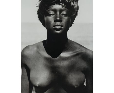 HERB RITTS (1952 - 2002)  Naomi Campbell Hawaii, 1989.  gelatin silver print, mounted on card, 34.5cm. x 27cm., unframed;  so