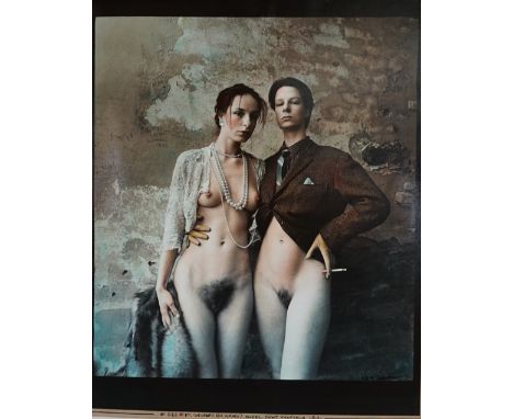 JAN SAUDEK  (b. 1935)  F- Sisters (in arms), 1990.  hand-coloured, gelatin silver print, mounted, signed by  photographer in 