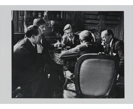 LUCIEN AIGNER  (1901 - 1999)  Anthony Eden and Pierre Laval in Conference, Quai d'Orsay, 1935, gelatin silver print, signed l