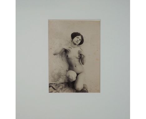 VINCENZO GALDI (1871 - 1961)  a pair of female nudes, ca. 1890 - 1900.  albumen print, mounted, photographer's Campania 45, R