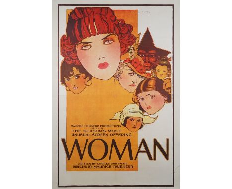 VINTAGE FILM POSTER:  Woman, Maurice Tourneur Productions (1918), colour lithograph, on linen, 94cm x 69cm, unframed. 4909