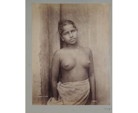 COLOMBO APOTHCARIES, Jeune fille Indienne, Colombo, ca. 1890, albumen print, Apothecaries Co. Ltd. Ceylon blindstamp lower r.