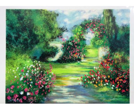 Raphael Robic (French b.1960), Jardin Ete, colour lithograph, signed, 121/, 27cm x 34.5cm.; together with two further by the 