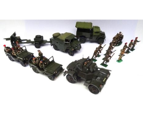 Fusilier WWII British Western Europe: Quad with limber and 25pdr Gun Guy Truck, NV9 Armoured Car, NV12 Jeep with Scottish Cre