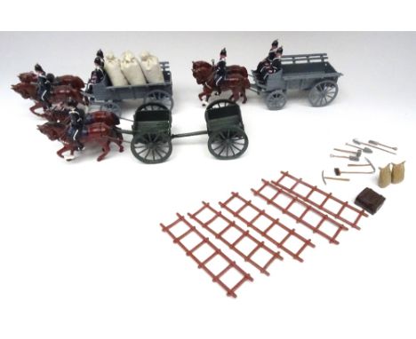 Blenheim Royal Army Service Corps Column two two-horse supply Wagons and one General Service Limbered Wagon with load of five