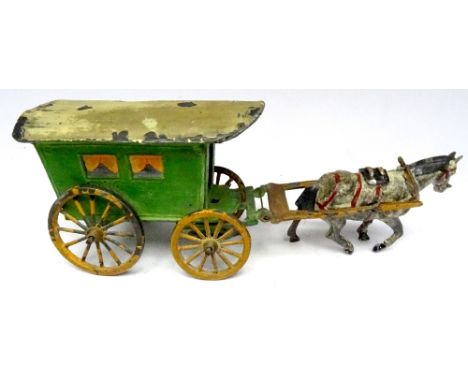 Charbens Gypsy Caravan with horse (Condition Fair) (2)