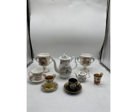 Royal Doulton - Brambly Hedge Large and Miniature Teapots, The First and Second Caverswall Christmas Goblets, Royal Doulton -