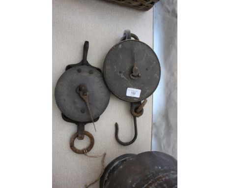 Vintage Salter No. 20 spring balance and one other spring balance
