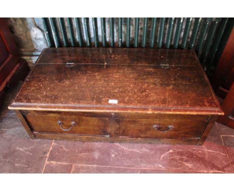 Edwardian oak blanket trunk