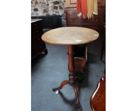 19th Century mahogany circular tripod table