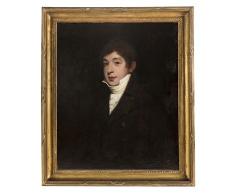 *English school. Portrait of Edmund Hardy, circa 1810, half-length oil on canvas portrait, recently professionally cleaned an