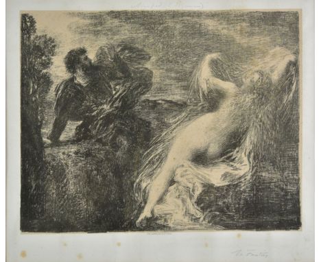 *Fantin-Latour (Henri-Theodore, 1836-1904). Le Genie de l'Air, 1877,  lithograph from the published edition of 25 proofs, pri