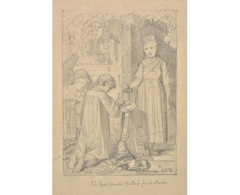 *Stanley (Harold John, 1817-1867). The Tyrol painter Haller's first studies, 1852,  pencil on laid paper (watermarked Honig),