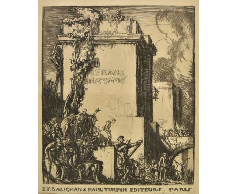 *Brangwyn (Frank, 1867-1956 ). Titlepage to the Frank Brangwyn Portfolio, published by E.F. D'Alignan & Paul Turpin, Editeurs