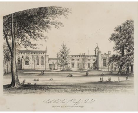 *Buckler (Edward H.). South West View of Rugby School, Published by A.T. Read, Bookseller, Rugby, circa 1850, uncoloured lith