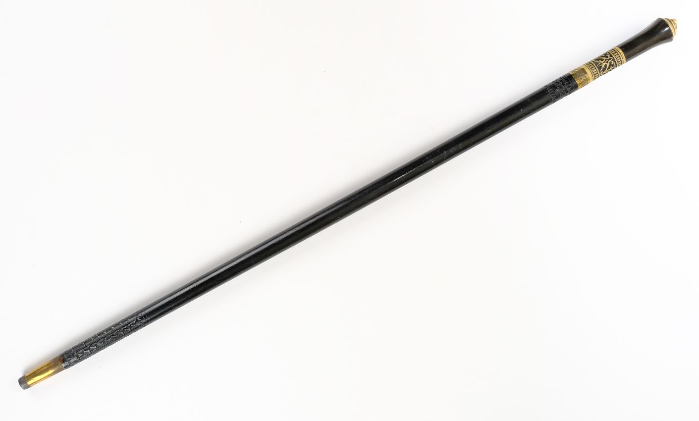 *Walking Stick. 19th century Colonial Indian sword stick, the ebony ...