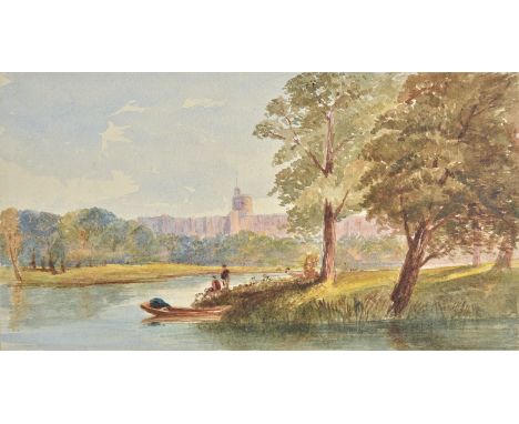 *English School. A collection of 34 English 19th century watercolours and drawings,  including three small watercolour landsc