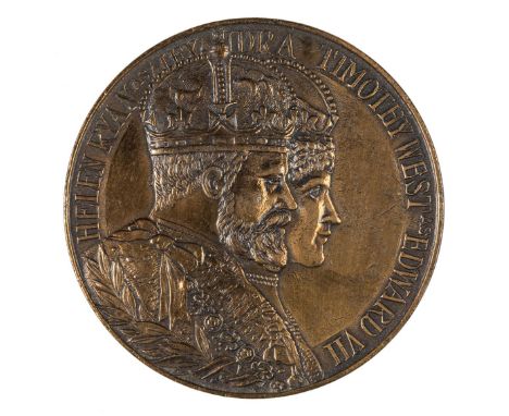 *Commemorative Medal. A brass commemorative medal Presented by ATV Network to commemorate the transmission of Edward the Seve