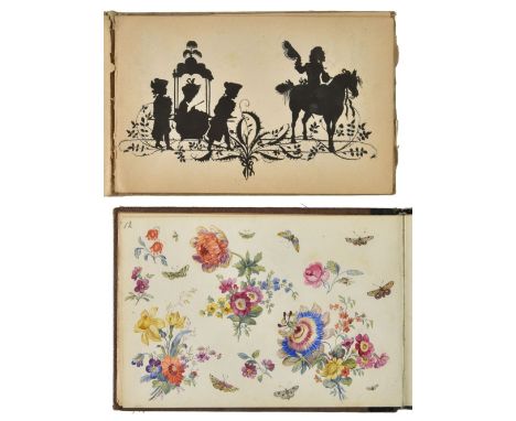 *Album. An album of watercolour designs for porcelain by Ellen Theophila Simpson, circa 1888,  32 pages of finely executed wa