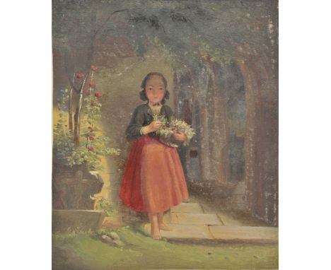 *Album. A folio album of watercolours and drawings, circa 1840s and later,  containing 17 views and portraits, including Ruin