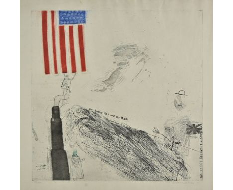 *@Hockney (David, 1937-). My Bonnie Lies Over the Ocean, 1962,  etching with aquatint printed in red, blue and black with col
