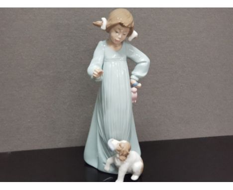 NAO BY LLADRO FIGURE GIRL WITH PUPPY