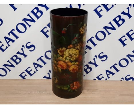 EARLY 20TH CENTURY HANDPAINTED FLORAL PATTERNED STICK STAND