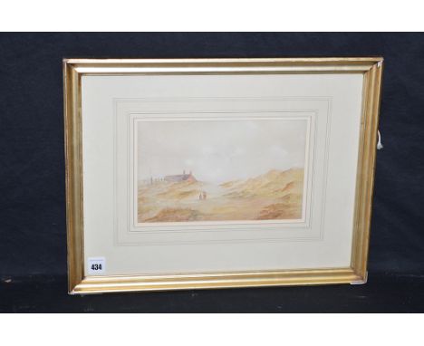 A watercolour, by Robert John Kell - "Trow Cottages, South Foreshore, South Shields", signed and indistinctly dated; together