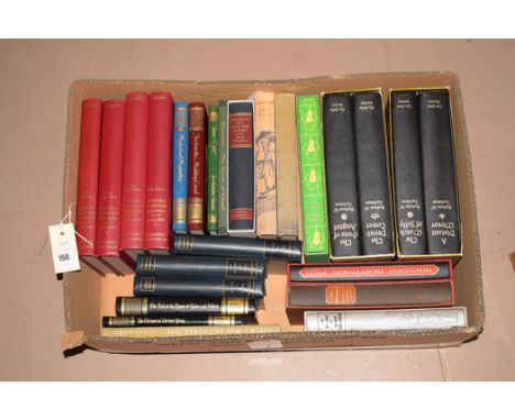 Folio Society book; Churchill's History of the English Speaking Peoples; and other books.