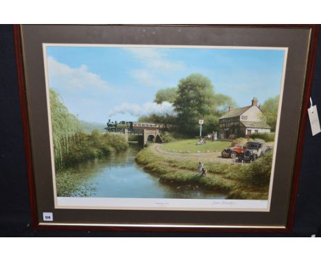 A colour print by Don Breckon - "Riverside Local", No.209/650, signed verso.