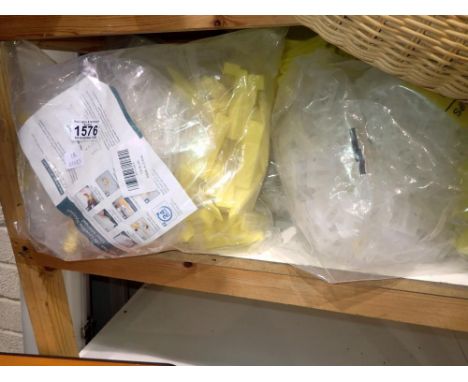 Mr Tom tile levelling spacers, eight bags factory sealed. Not available for in-house P&amp;P