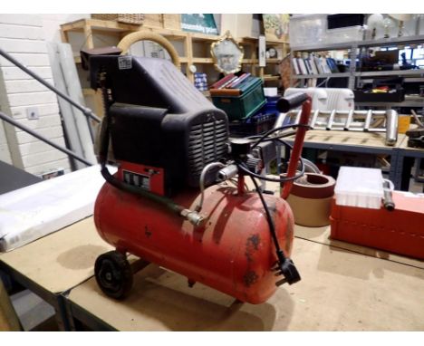 24 litre air compressor on wheels. All electrical items in this lot have been PAT tested for safety and have passed. This doe