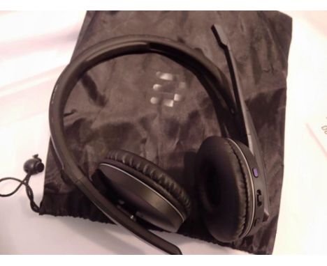 Sennheiser EP05 headphones and microphone with case. UK P&amp;P Group 1 (£16+VAT for the first lot and £2+VAT for subsequent 