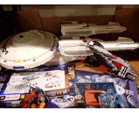 Star Trek Kre-o Create It with Light Tech Construction Sets. U.S.S Enterprise with 5 figures &amp; Klingon Bird of Prey with 